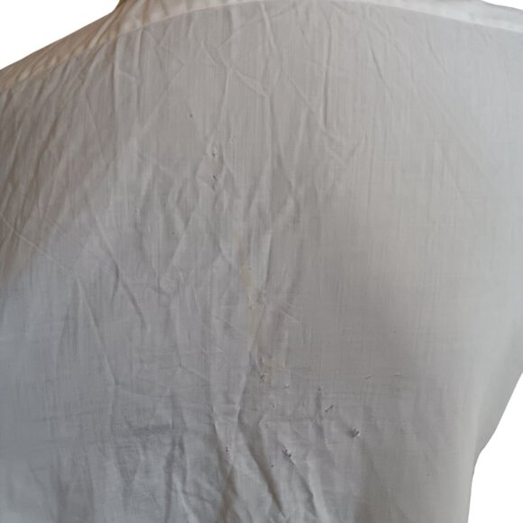 XL Vintage Arrow batiste White Short Sleeve 70's Button-Up Shirt Dacron Distress - Picture 8 of 8